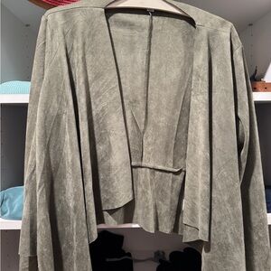 She + Sky Sage Green Women's Cape Jacket
